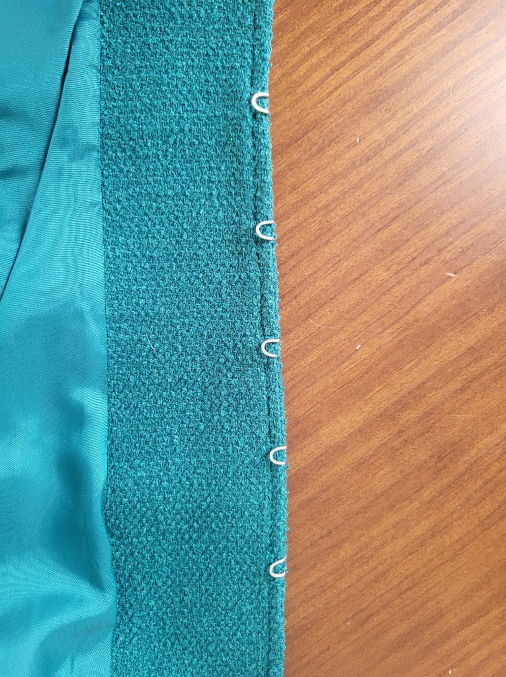 Anne Klein Teal Textured Peplum Jacket - Picture 9 of 15